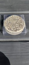 Set Of 4 Glass Mosaic Mercury  Coasters New