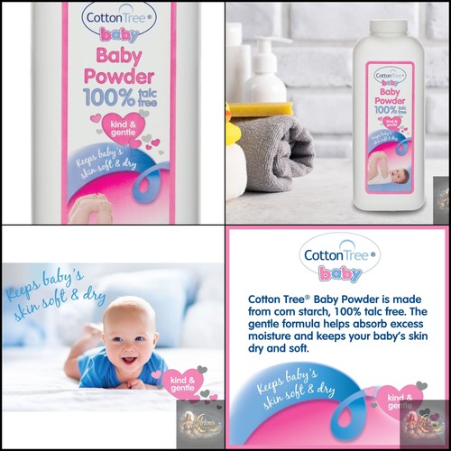 Cotton tree baby powder - cotton, 100%
