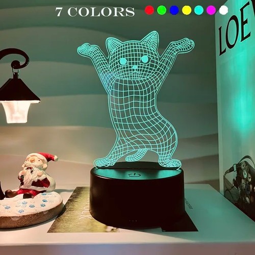 1pc cute cat night - cat, light