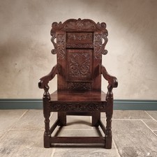 A 17th century wainscot chair.