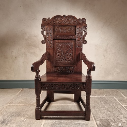 17th century wainscot chair - a, .
