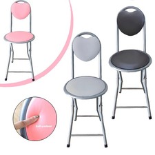 Folding Heart Chair Soft Padded Seat Lightweight Breakfast Chairs Home kitchen