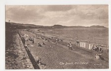 The Beach, Old Colwyn Postcard, B383