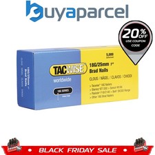 Tacwise 0396 18G 25mm Brad Nails Galvanised 5000 Pack - 181ELS 191 DGN50V Ranger