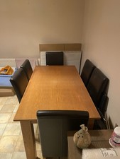 Brown Leather Dining Room