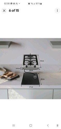 Gas hob burners built - gas, 2-burners