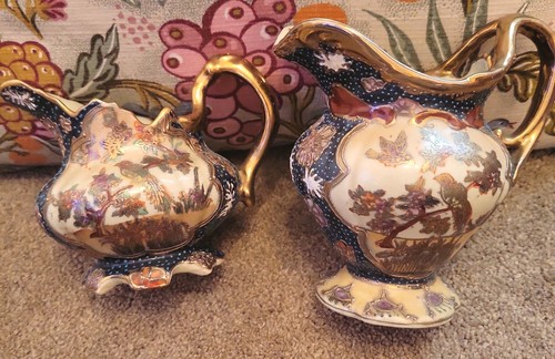 Pair antique japanese satsuma - pair,