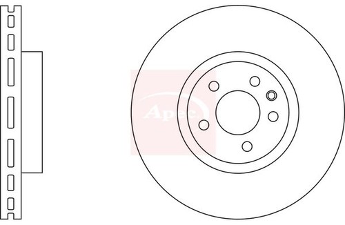 Brake disc apec dsk904 front - disc,