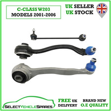NEW MERCEDES C-CLASS W203 DRIVERS SIDE FRONT SUSPENSION ARM SET (X3) 2001-2006