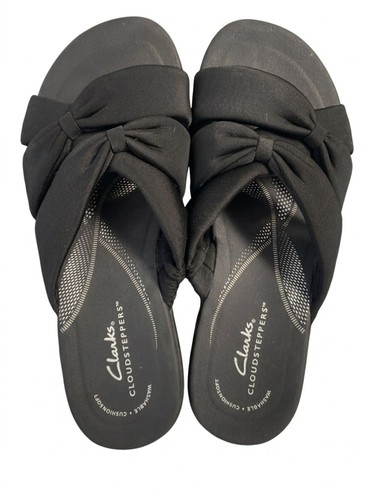 Clarks cloudsteppers black - black, bow