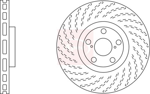 Brake disc front right - front, o/s