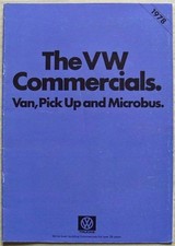VW COMMERCIALS Sales Brochure Aug 1977 #683/11900325 VAN Pick Up MICROBUS