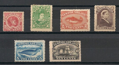 Newfoundland stamps 1887 set - newfoundland,