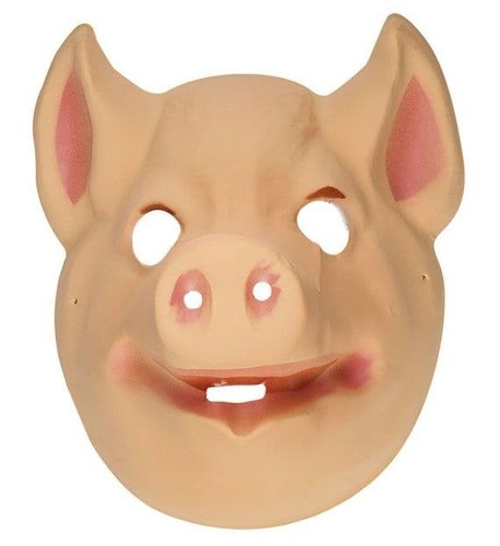 Kids pig mask plastic farm - kids,