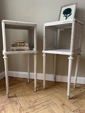 A Painted Pair Of Vintage Parisian Side Tables 