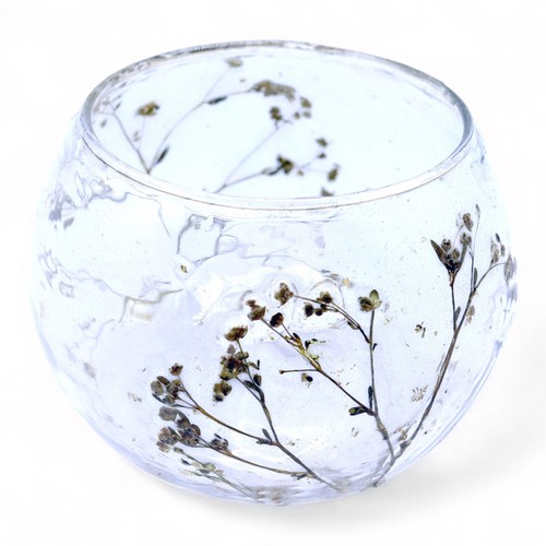Glass tea light candle holder - tea,
