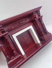 Dolls house furniture fireplace wooden fire 12th scale