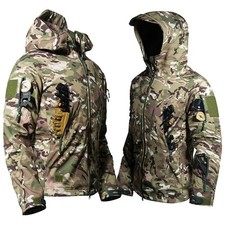 Tactical Soft Shell Jacket Mens Army Military Jacket Waterproof Coat Windbreaker