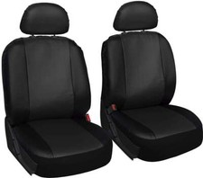 For VAUXHALL ARENA  Leather Look MAYFAIR Black FRONT Van Seat Covers
