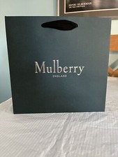 Mulberry Green Medium Size Paper Gift Bag-EMPTY 28x27x10cm New & 1x Tissue Paper