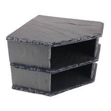 Double corner slate - double, stone