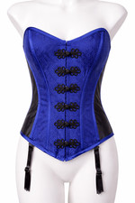 Ladies Blue Brocade Corset