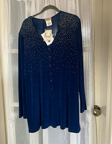 Kim saphire blue v neck - kim,