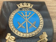 HAND PAINTED ROYAL NAVY, 800 SQUADRON FLEET AIR ARM (FAA) MILITARY PLAQUE/SHIELD
