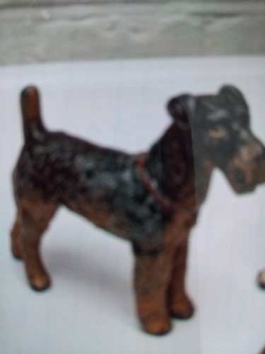 Metal cold painted terrier - cold,