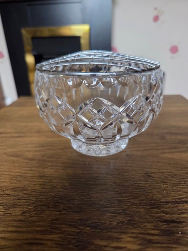 Cut glass rose - cut, bowl