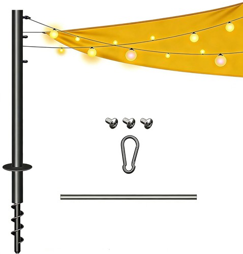 Sun shade sail pole 4ft - pole, 11.4ft