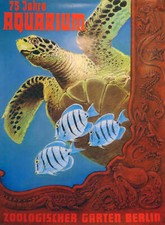 Berlin Zoo Aquarium Original Vintage Poster