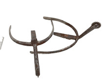 026/06/2025 (REFREF24683C) Antique Pair of French Cavalry Rider Spurs