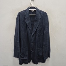 Michiko Koshino London Navy Lightweight Oversized Chore Blazer Sport Jacket XL