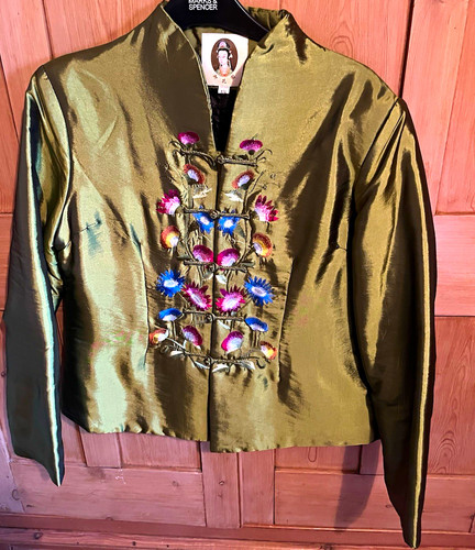 Women chinese green satin - chinese,