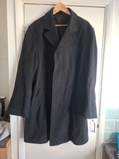 Casual club men's wool blend coat Size large Debenhams Dark grey/ black colou