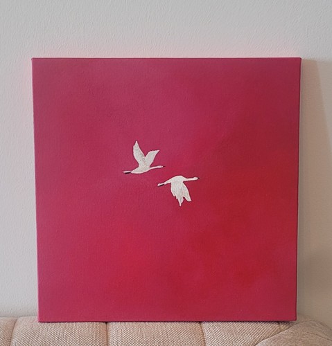 Original handmade swan - original, acrylic