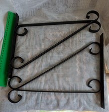 Two Wrought Iron Shelf Brackets