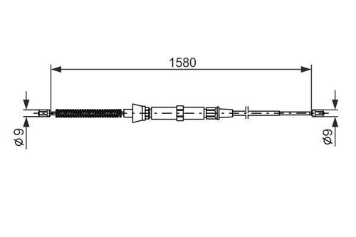 Genuine bosch left brake cable - left,