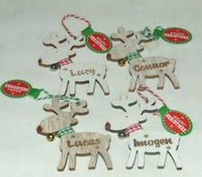 PERSONALISED WOODEN REINDEER