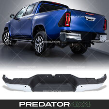 CHROME REAR BUMPER REPLACEMENT WITH SENSOR HOLES FOR TOYOTA HILUX MK8 MK9 2015+