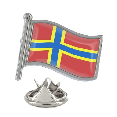 Orkney flag silver lapel pin - flag,