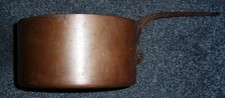 FRENCH - Vintage Copper Pan. Tin Lined,  "No. 18"