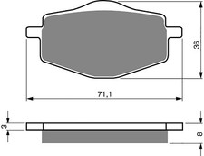 Brake disc pads - disc, r/h
