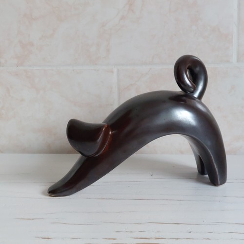 Vintage cat figurine ceramic - vintage,