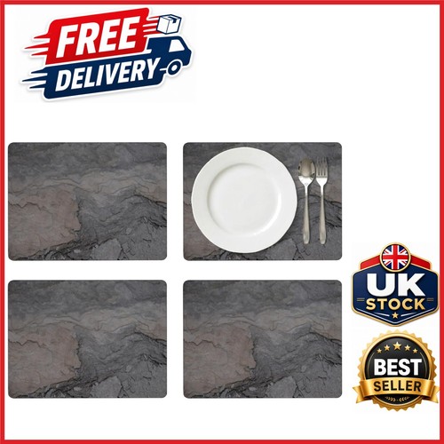Midnight slate placemats set - midnight,