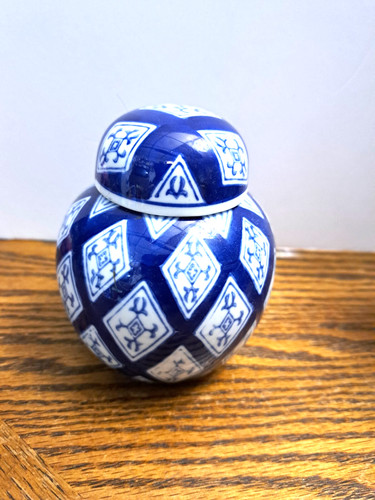 Ginger jar blue and white - ginger,