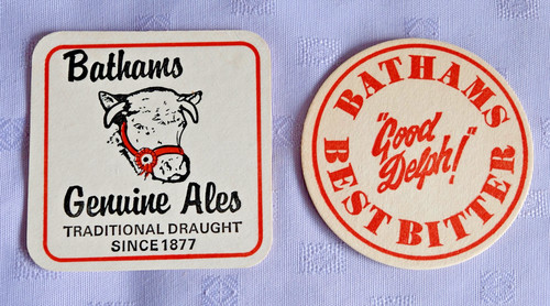 Vintage beer mats bathams - vintage,
