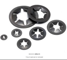 Starlock Washers For Shaft Retaining Push On Clips 2mm - 25mm Spring Steel Star