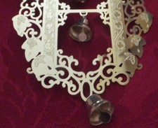 Metal Christmas Filigree Hanging Decoration with Bells - Trellis Archway